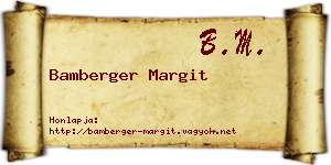 Bamberger Margit névjegykártya