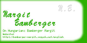 margit bamberger business card